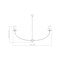 Z-Lite Shannon Chandelier, 6-Light, 62 In.W x 25.75 In.H, Brushed Nickel/white 3040-62BN - alternate 6